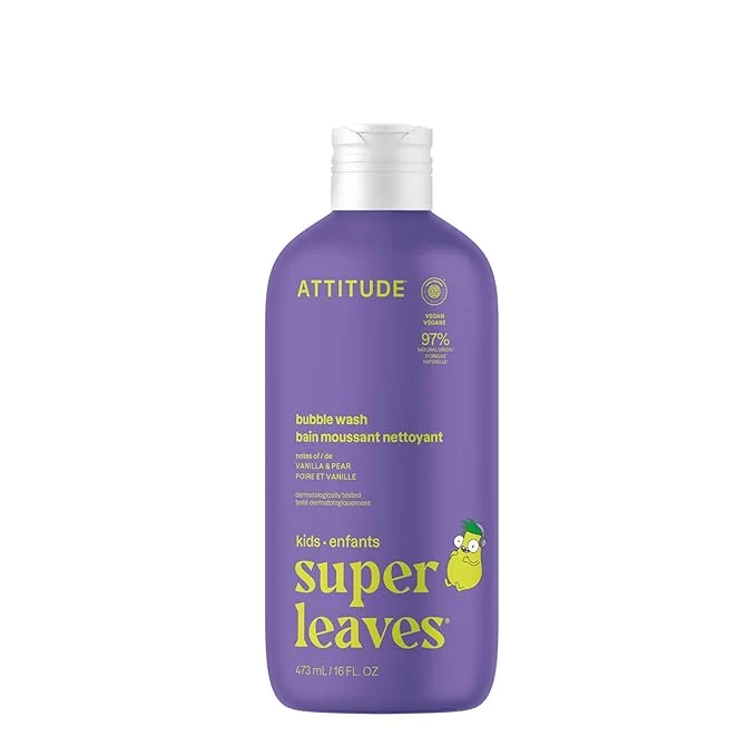 Green Attitude Bubble Wash for Kids EWG Bubble Bath Hair Shampoo and Body First-Class