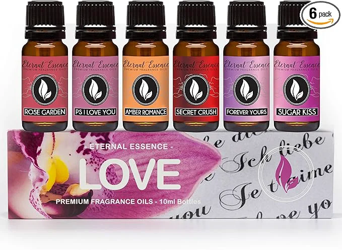 Green Eternal Essence Oils Love Set of 6 Premium Fragrance Oils Trendy