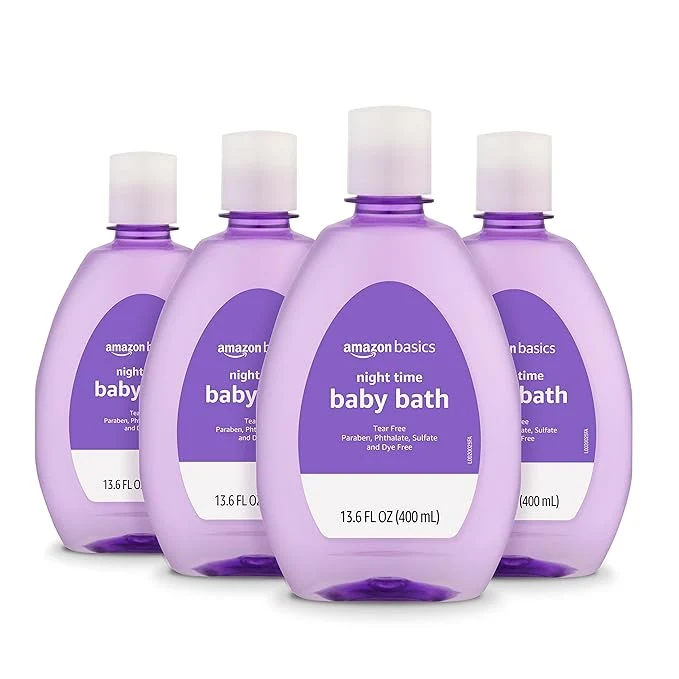 Verified Amazon Basics Hypoallergenic Tear- Night-Time Baby Calming Bath Soothing Refined
