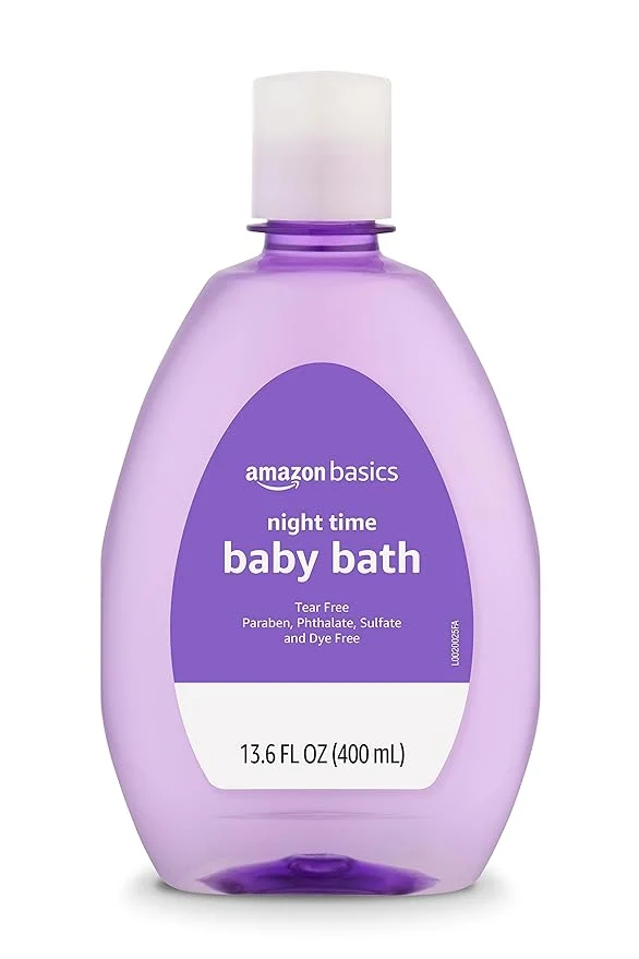 Exclusive Amazon Basics Tear- Night-Time Baby Bath Lightly Scented 13.6 Fl Oz Official
