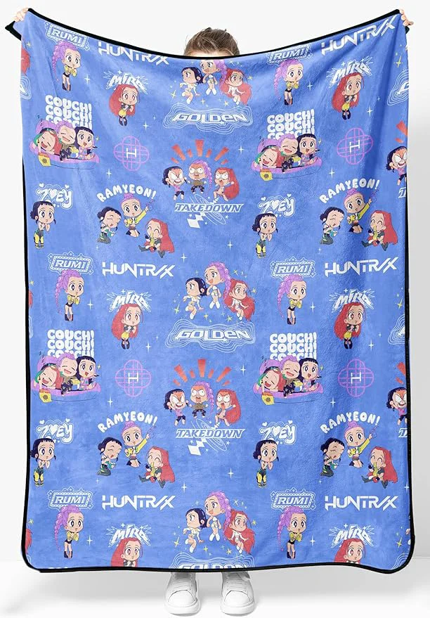 Casual Jay Franco Kids Plush Throw Blanket – Ultra Soft Cozy Plush Fleece for Bed Couch Sofa Home Décor Licensed Huntrix Purple – Kpop Demon Hunters 46×60 – Throw Blanket Flexible
