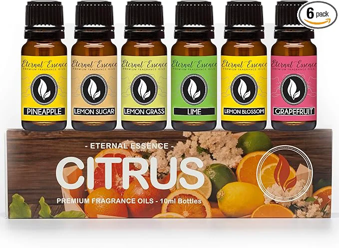 Functional Eternal Essence Oils Citrus Set of 6 Premium Fragrance Oils Excellent