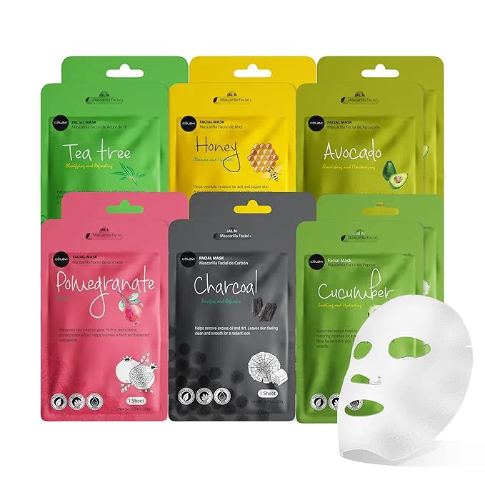 Fast celavi Essence Facial Face Mask Paper Sheet Korea Skin Care Moisturizing 6 packs Fine