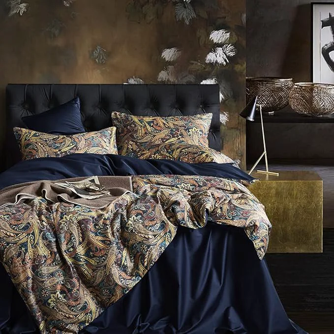 Exceptional Cupocupa Duvet Cover Queen Size Set Boho Floral Pattern Duvet Cover Queen for Queen Size Bed Vintage Soft Bedding Leaf Print Paisley Duvet with Pillowcases Reusable