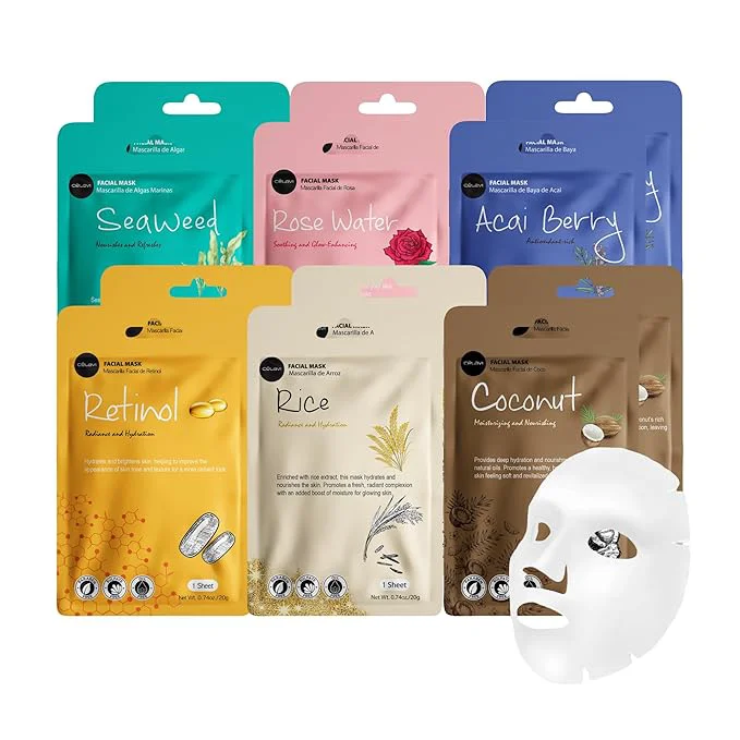 Sustainable Celavi Face Mask Sheet 12 Pacl K-Beauty Skincare Korea Skin Care Moisturizing Comfortable