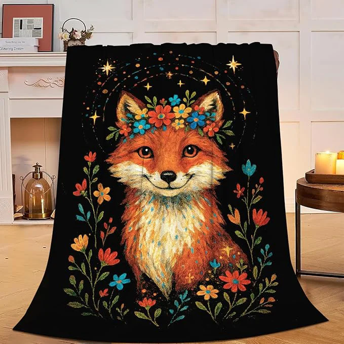Superior Fox Blanket Super Soft Warm Fluffy Fleece Flannel Animal Throw Blanket Cozy Fuzzy Plush Stuff Bedding Blankets Gifts for Women Kids Boys Girls Adults 50 quot X40 quot Next-Generation
