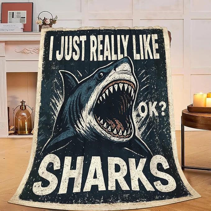 Fine Shark Blanket Super Soft Warm Fluffy Fleece Flannel Sea Animal Throw Blanket Cozy Fuzzy Plush Stuff Bedding Blankets Gifts for Women Kids Boys Girls Adults 50 quot X40 quot Expertly Made
