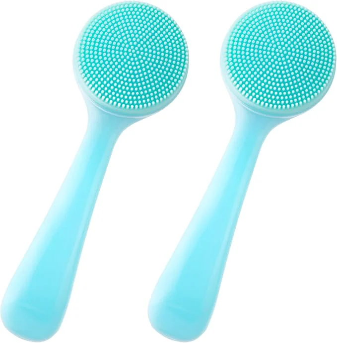 Soft HINZIC 2 Pack Silicone Manual Facial Cleansing Brush Skin Friendly Waterproof User-Friendly