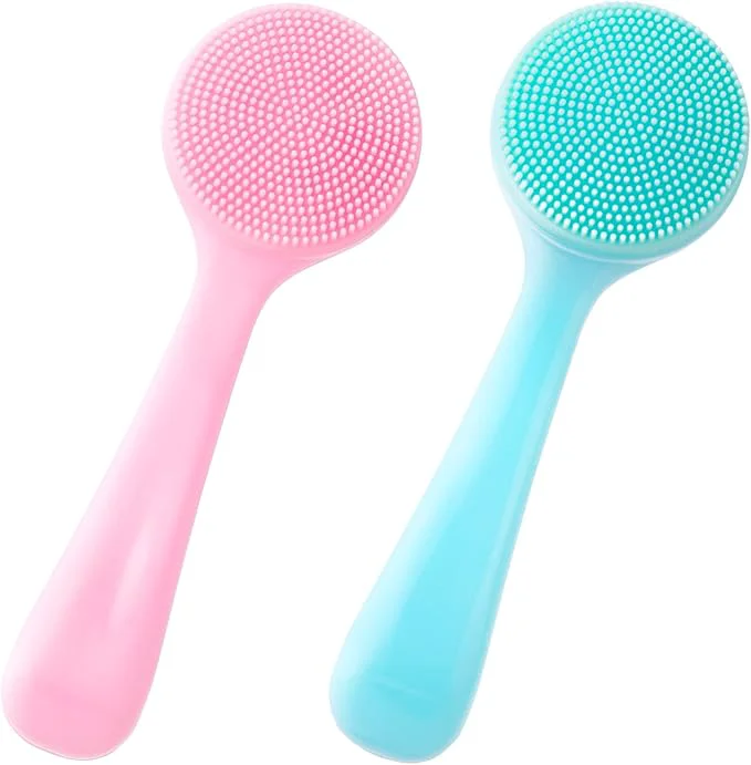 Fashionable HINZIC 2 Pack Silicone Manual Facial Cleansing Brush Skin Friendly Waterproof Unique