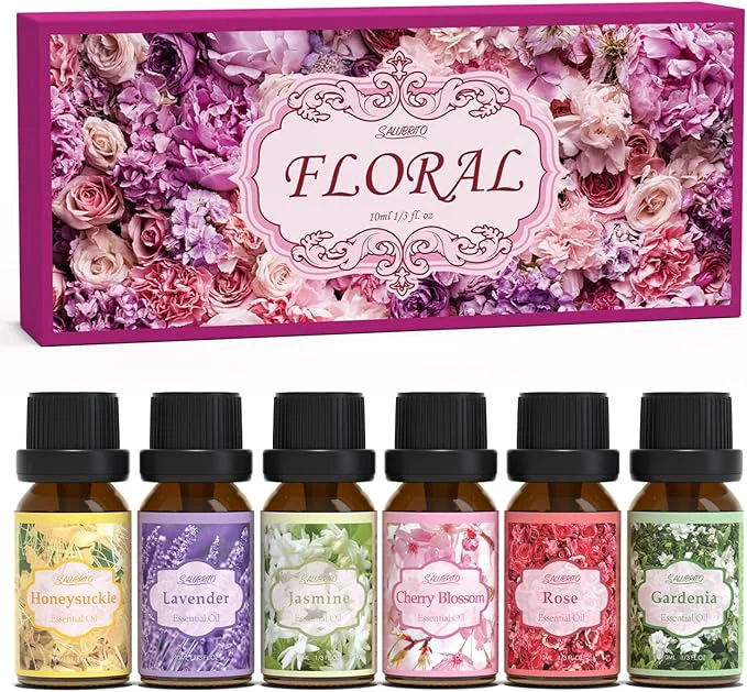 Casual SALUBRITO Floral Fragrance Oils Set Essential Oils Efficient
