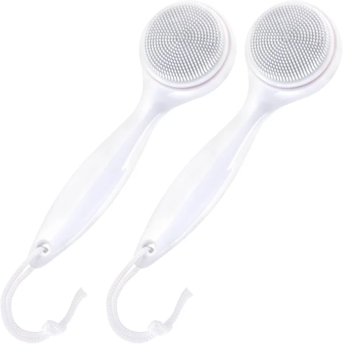 HINZIC 2 Pack Silicone Manual Facial Cleansing Brush Skin Friendly Waterproof Convenient