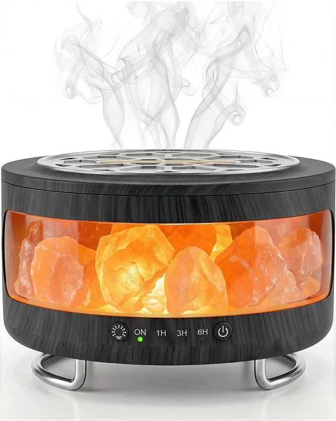 User-Friendly Essential Oil Diffuser with Himalayan Salt Lamp 350ml Ultrasonic Aromatherapy Carefully Designed