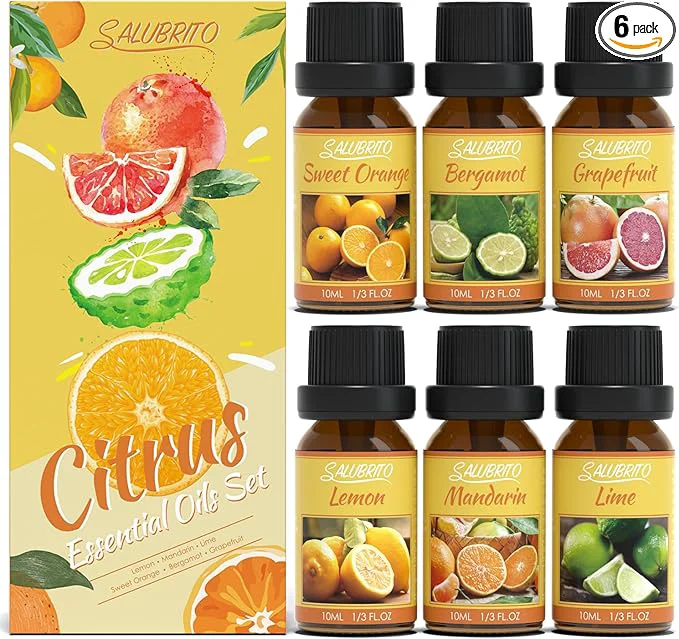 Reliable Salubrito Citrus Essential Oils Set Elegant