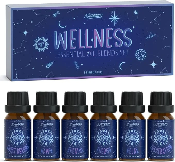 Reliable SALUBRITO Essential Oils Set Wellness Aromatherapy Oil Fine Crafted