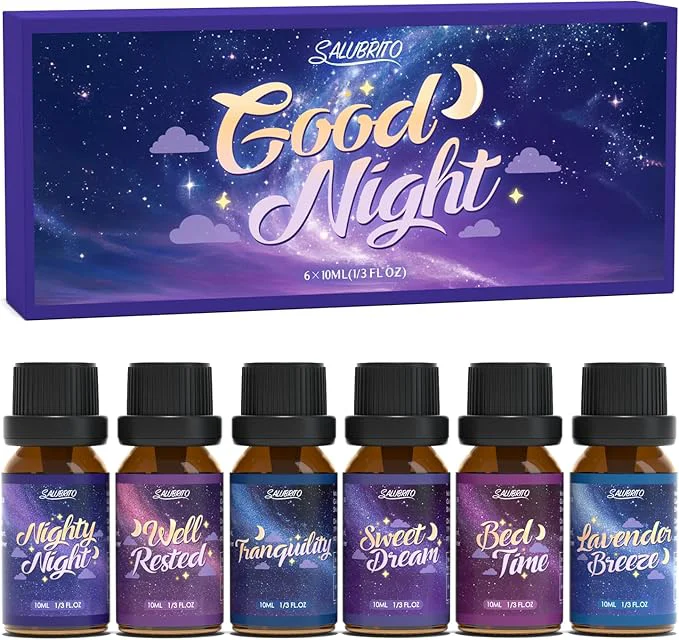 Luxury SALUBRITO Good Night Fragrance Oils Premium Essential Oil Set Organic