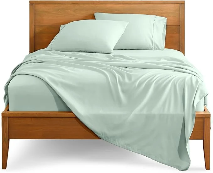 Convenient Bare Home Queen Sheet Set – 1800 Ultra-Soft Microfiber Queen Bed Sheets – Double Brushed – Deep Pockets – Easy Fit – 4 Piece Set – Bedding Sheets amp Pillowcases Queen Spring Mint Top-Quality