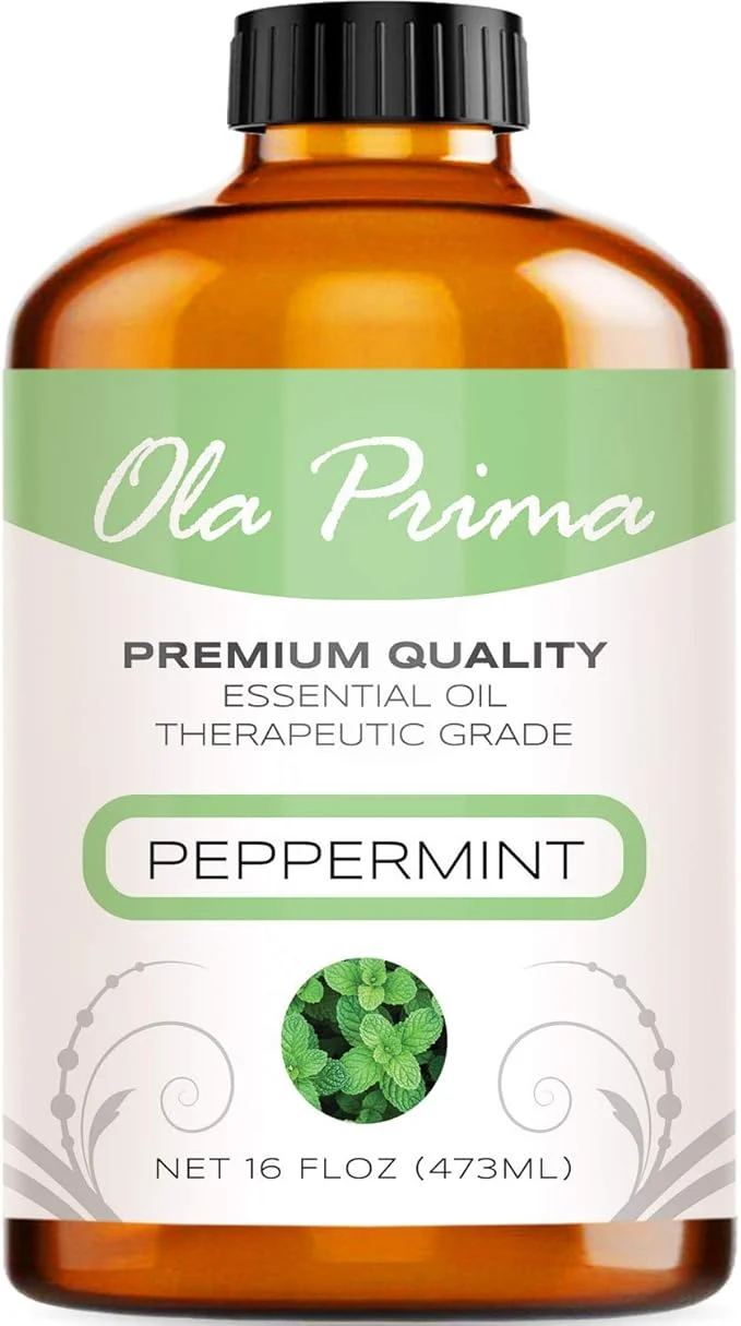 Durable Ola Prima Peppermint Essential Oil Therapeutic Grade 16 oz Innovative