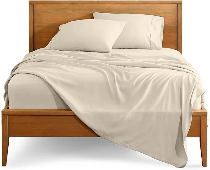 Authentic Bare Home Full Sheet Set – 1800 Ultra-Soft Microfiber Full Bed Sheets – Double Brushed – Deep Pockets – Easy Fit – 4 Piece Set – Bedding Sheets amp Pillowcases Full Sand Expertly Made