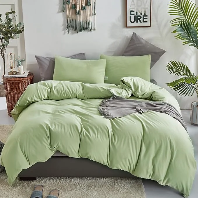 Outstanding CLOTHKNOW Green Comforter Set – California King 3Pcs Soft Light amp Sea Green Comforters Breathable
