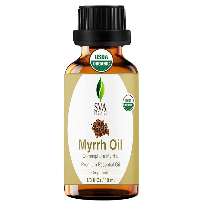 Trendy SVA Myrrh Essential Oil Organic – 1 3 Fl Oz – Natural Organic Myrrh Oil Outstanding