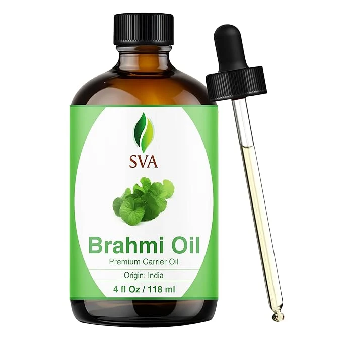 Secure SVA Brahmi Oil – 4 Fl Oz – Natural Cold Pressed Brahmi Oil – Authentic