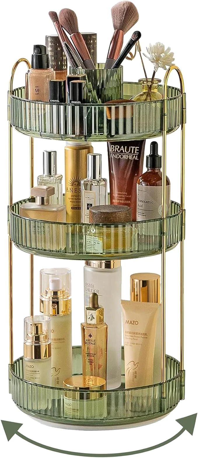 Effective Asayuee 360 Rotating Makeup Organizer 3 Tier Large Capacity Make Up Organizers Expertly Made