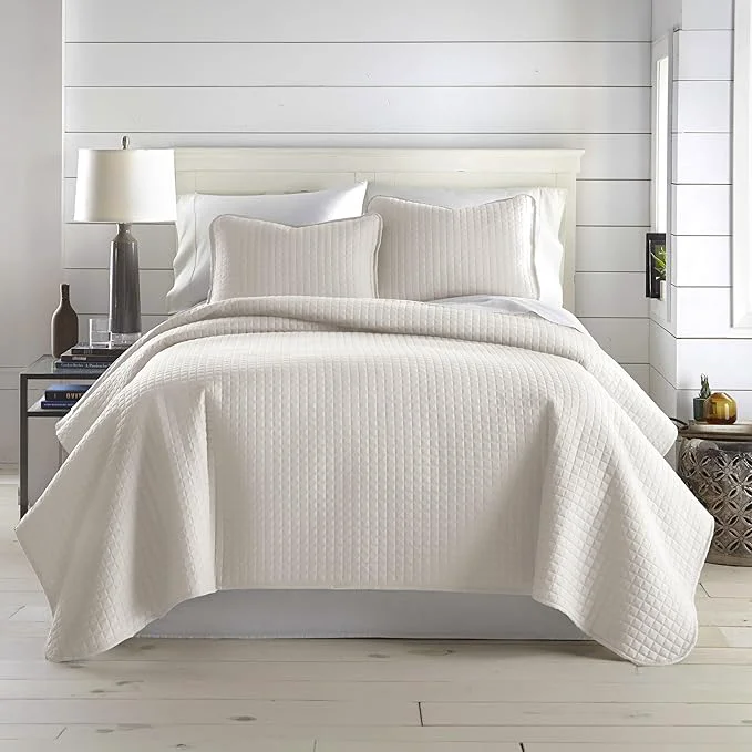 Trusted Southshore Fine Living Inc. Full Queen Quilt Bedding Set Microfiber Quilts Queen Size Coverlet Stain amp Pet Hair Resistant Bedding Full Size Bedspread with 2 Pillow Shams Natural Beige Exceptional