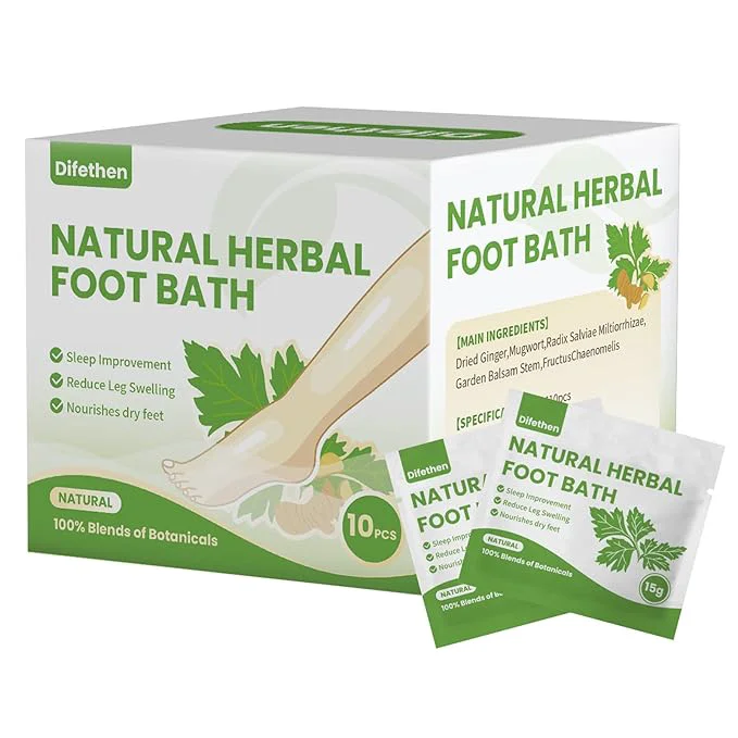 Outstanding Natural Mugwort Wormwood Herbal Foot Soak Lymphatic Ginger Foot Bath Bag Flexible