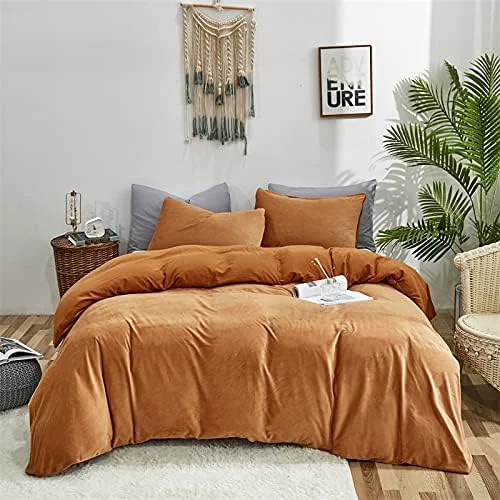 Secure CLOTHKNOW Brown Comforter Twin Twin XL Fluffy Bedding Comforter Sets Burnt Orange Bedding Comforter Terracotta Bedding Collection 3Pcs Bedding Comforter Sets Green