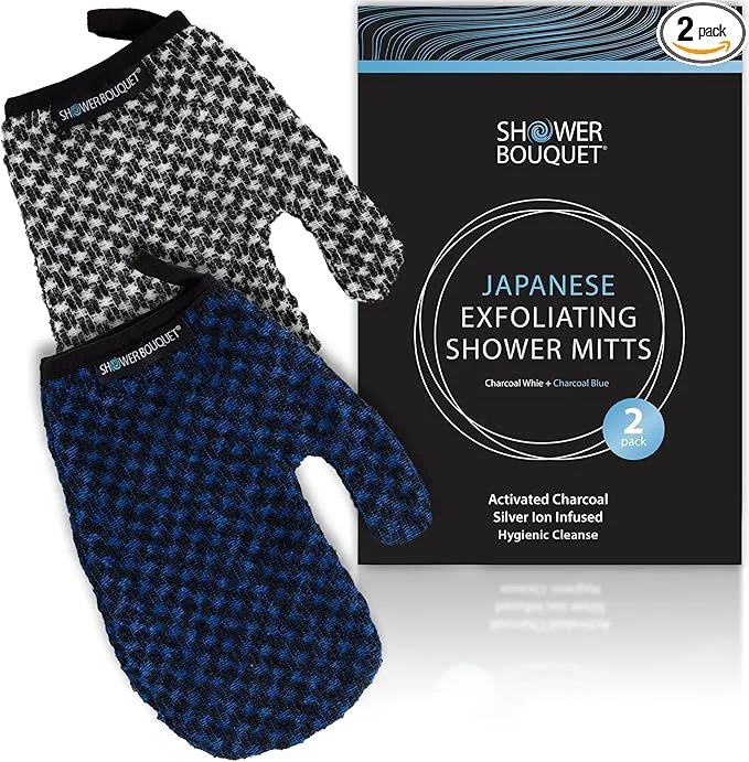 Top-Quality Japanese Exfoliating Mitt 2-Pack Advanced