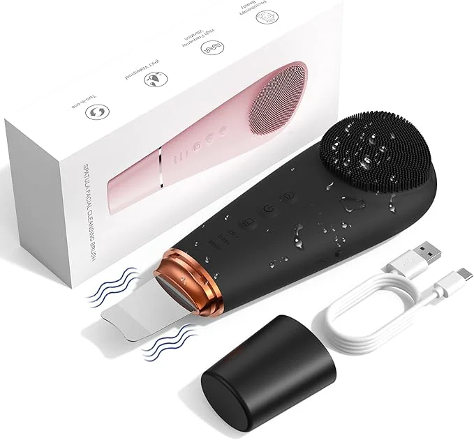 Genuine Facial Cleansing Brush Massager 2 in 1 Facial Skin Scrubber Waterproof and Refined