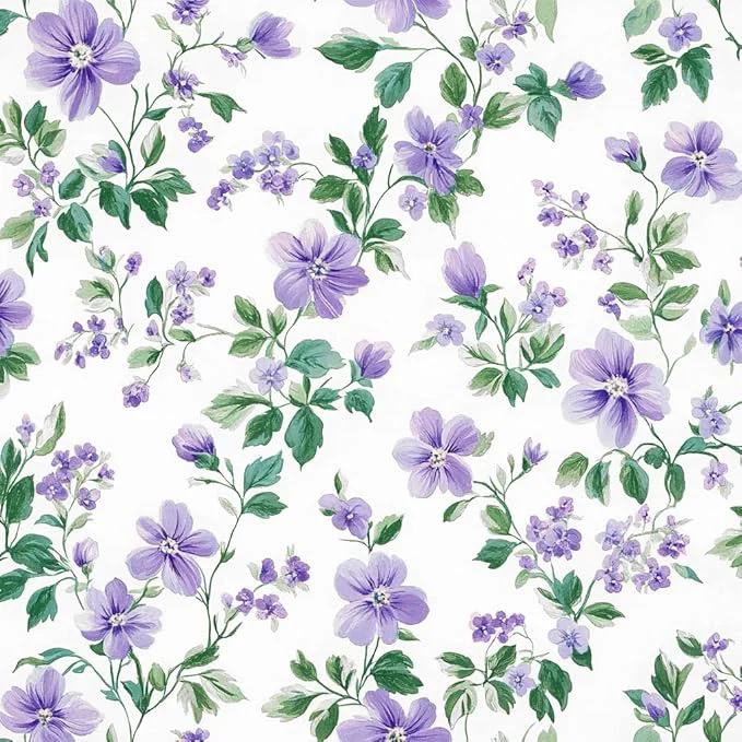 Minimalist Purple Cottage Floral Comforter Set for Girls Adults Room Decor 2Pcs Twin Size Comforter Set Soft Microfiber All Season 1 Comforter 68 quot x 90 quot and 1 Pillowcase for Girls Room Decor Practical
