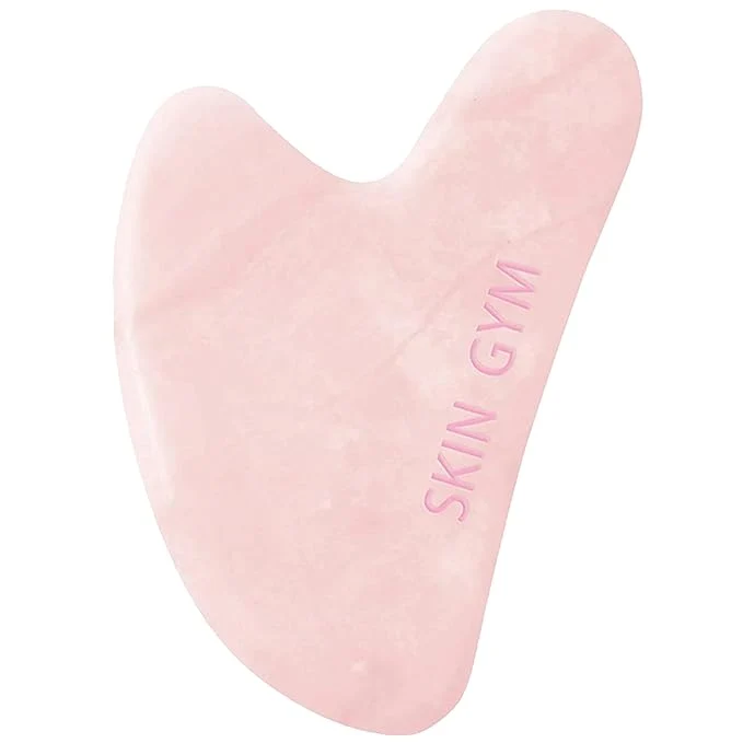 High-Grade SKIN GYM Rose Quartz Sculpty Heart Gua Sha Tool Heart-Shaped Facial Massage Green