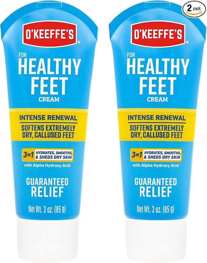 Traditional O’Keeffe’s for Healthy Feet Intense Renewal Cream – 3 oz Tube – Chemically Natural