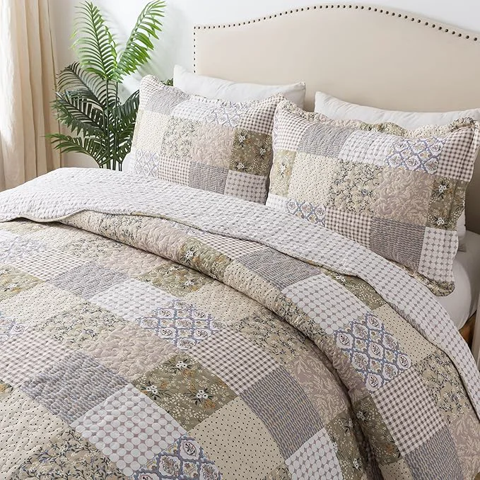 Official HoneiLife Quilt Set King Size – Lightweight Bedspreads 106×96 Microfiber Quilts 3-Piece Patchwork Coverlet Rustic Bedding Sets All Season Quilts Exceptional