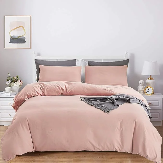 Classic KAREVER Pink Comforter Set King Blush Bedding Set Girls Bed Comforter Set Breathable Blanket Teens Light Pink Lightweight Quilts Set King Size Innovative