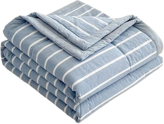 Proven Lightweight Summer Bedspread Quilt Coverlets Bedding Set Queen King Size Air Conditioning Comforter Blanket Skin-friendly Soft Breathable Geometric Pattern Bedding Coverlet For All Season Color 1