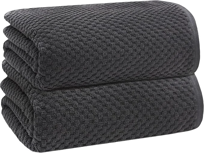 Contemporary COTTON CRAFT Waffle Bath Sheets Pure