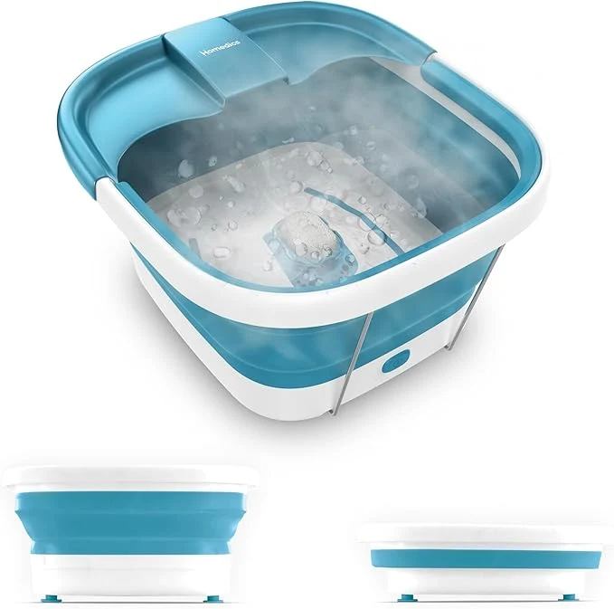Prestigious Homedics Smart Space Bubble Mate Collapsible Foot Spa Heat-Maintaining Comfortable
