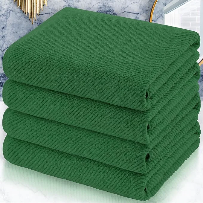 Versatile VOOVA MOVAS Hunter Green Bath Towels Bath Towels Set of 4 Large 30 x56 Environmentally Friendly