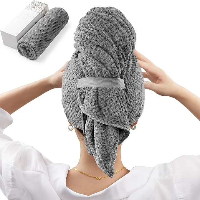 Trendy YFONG Large Hair Towel Wrap for Women Super Absorbent Microfiber Hair Towel Innovative