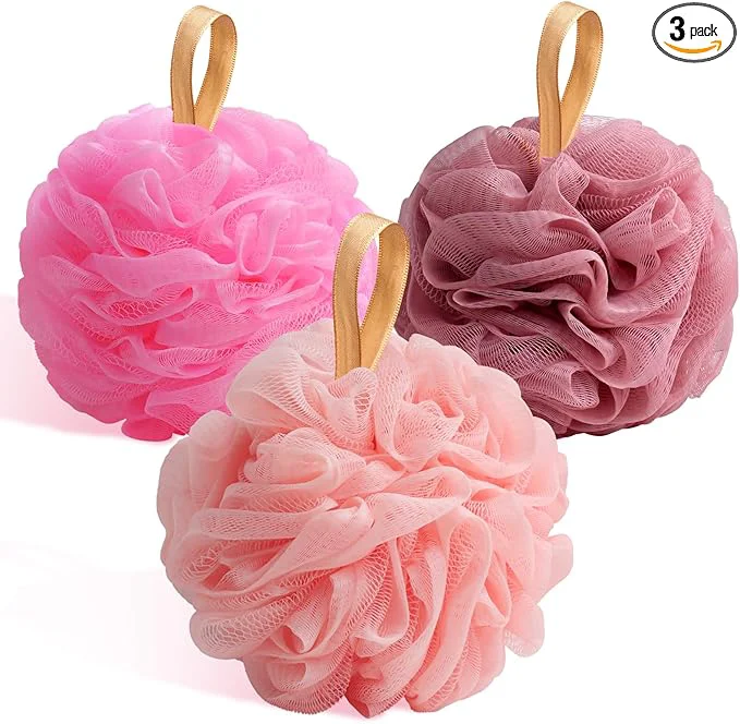 Sustainable Fishent Bath Loofah Sponge 3 Pack loofahs Exfoliating Body Scrubber 60g Soft Exclusive