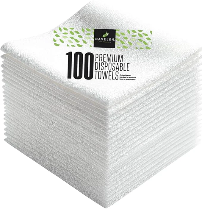 Consistent DAVELEN Disposable Large Luxury Towels Spa and Salon Quality Softness High-Quality