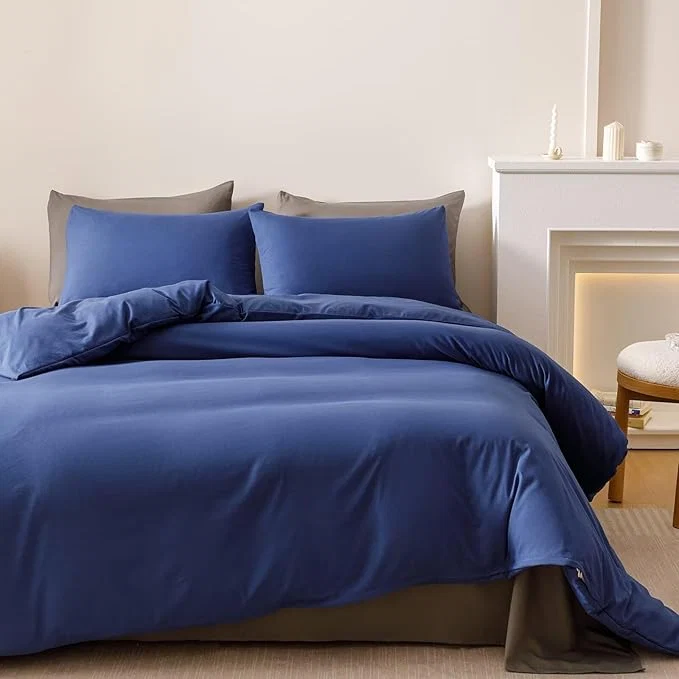 Reliable Luxlovery Royal Blue Comforter Set Queen Women Men Solid Comforter Bright Blue Bedding Set Fluffy Soft Breathable Blanket Quilts with 2 Pillowcases for Queen Bed Fine Crafted