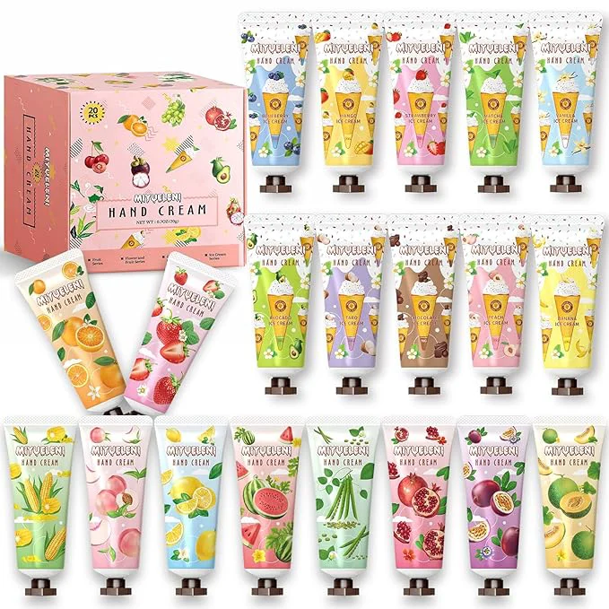 Sustainable 20 Pack Hand Cream Gift Set Mothers Day Gifts Moisturizing Hand Lotion Travel Recyclable