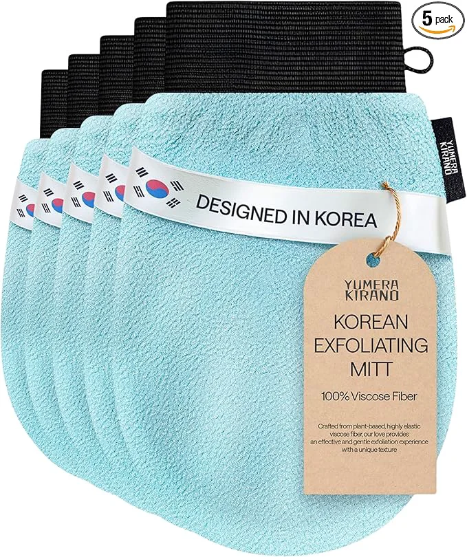 Versatile Korean Exfoliating Glove for Shower – Deep Body Scrubber Face Exfoliator – Original