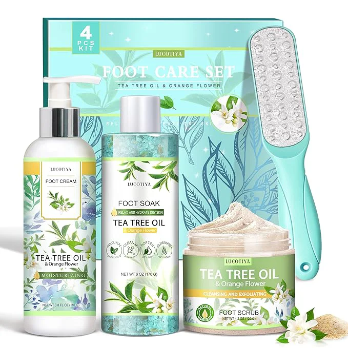 Elegant LUCOTIYA Tea Tree Orange Flower Foot Soak Set Smooth