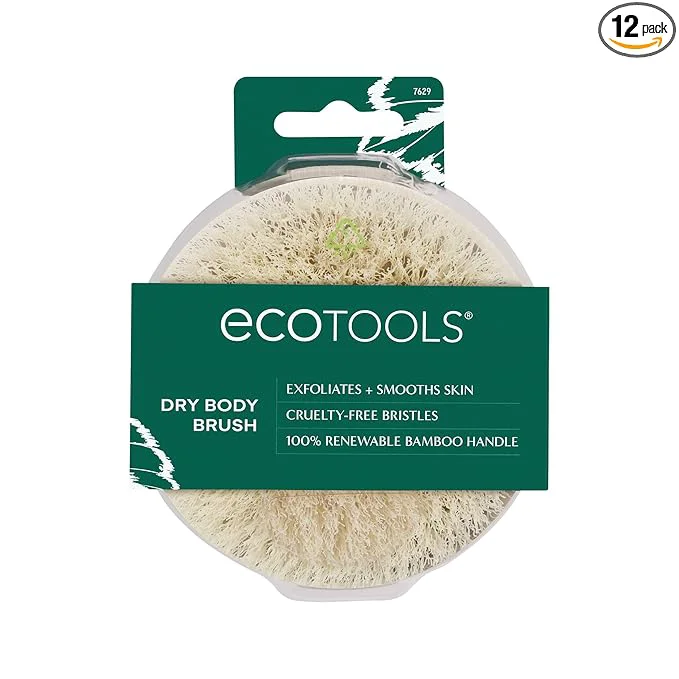 Innovative EcoTools Dry Body Brush for Post Shower Bath Skincare Routine Removes Dirt Stylish