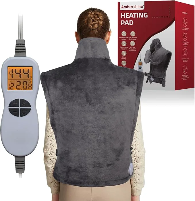 Natural Ambershine 26 x35 XXXL King Size Neck Shoulder Back Heating Pad Trendy