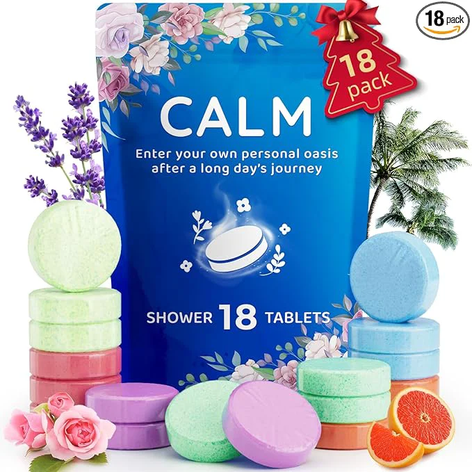 Green 18-Pack Shower Steamers Aromatherapy Shower Bath Bombs Soft
